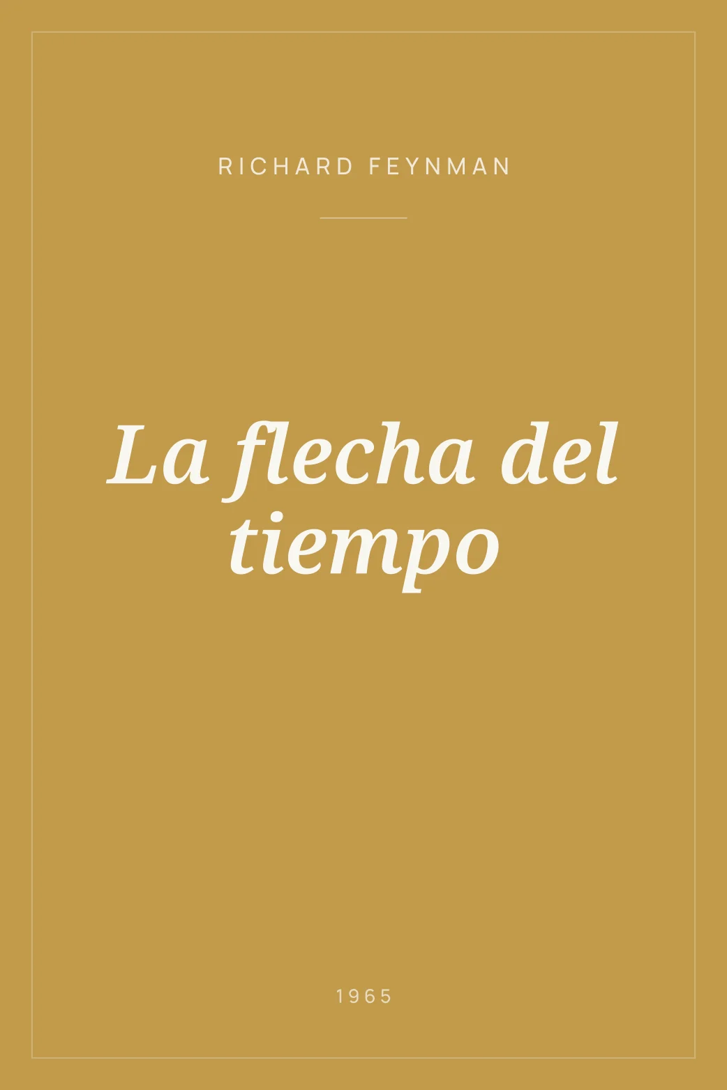 Portada de La flecha del tiempo