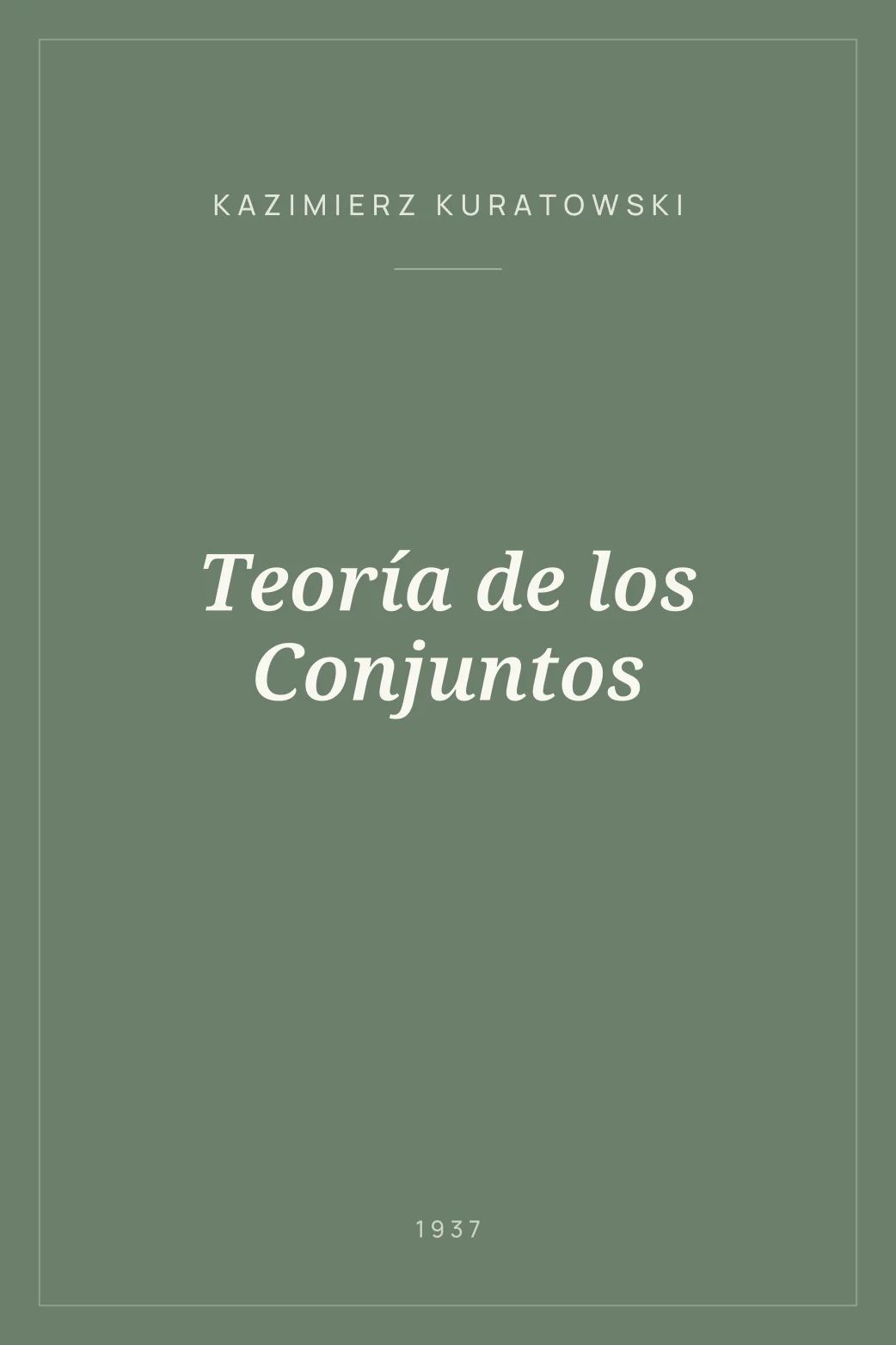 Portada de Teoría de los Conjuntos