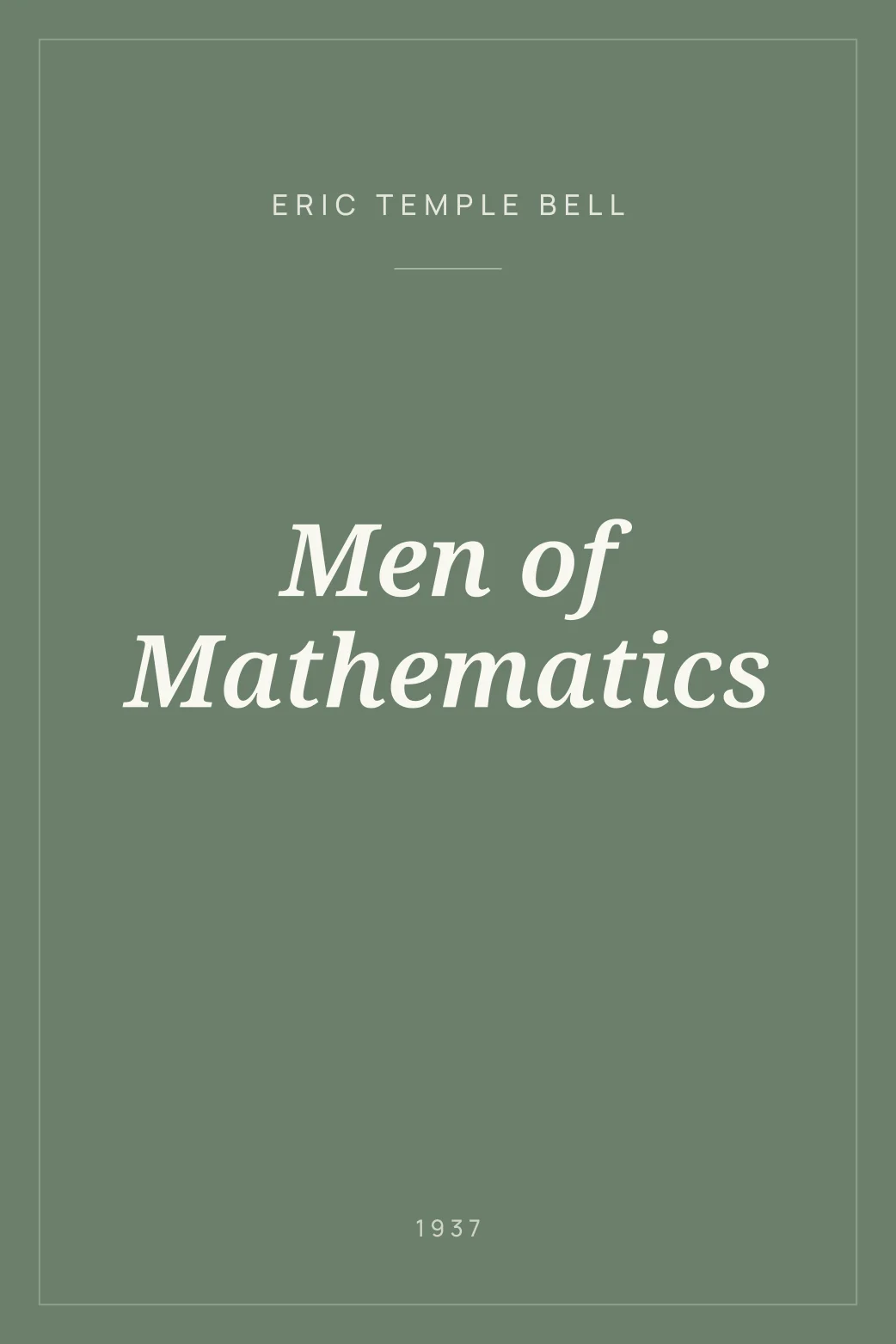 Portada de Men of Mathematics