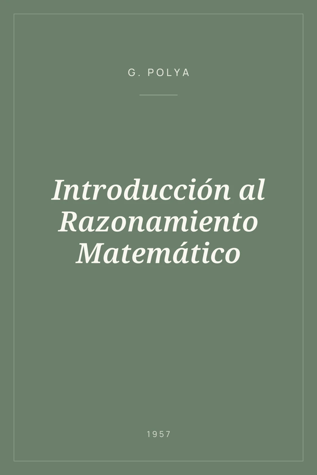 Portada de Introducción al Razonamiento Matemático