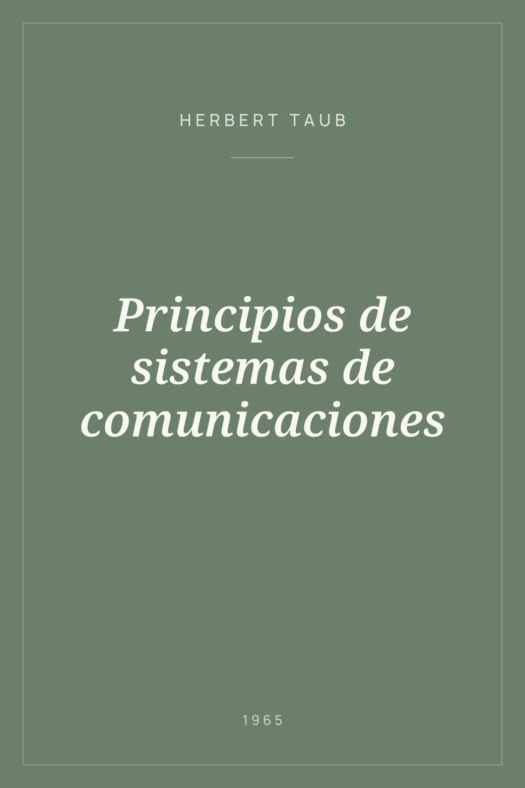 Portada de Principios de sistemas de comunicaciones