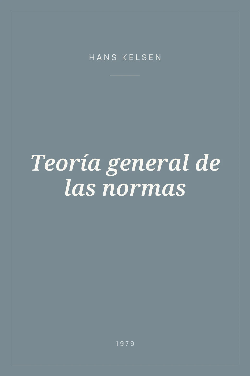 Portada de Teoría general de las normas