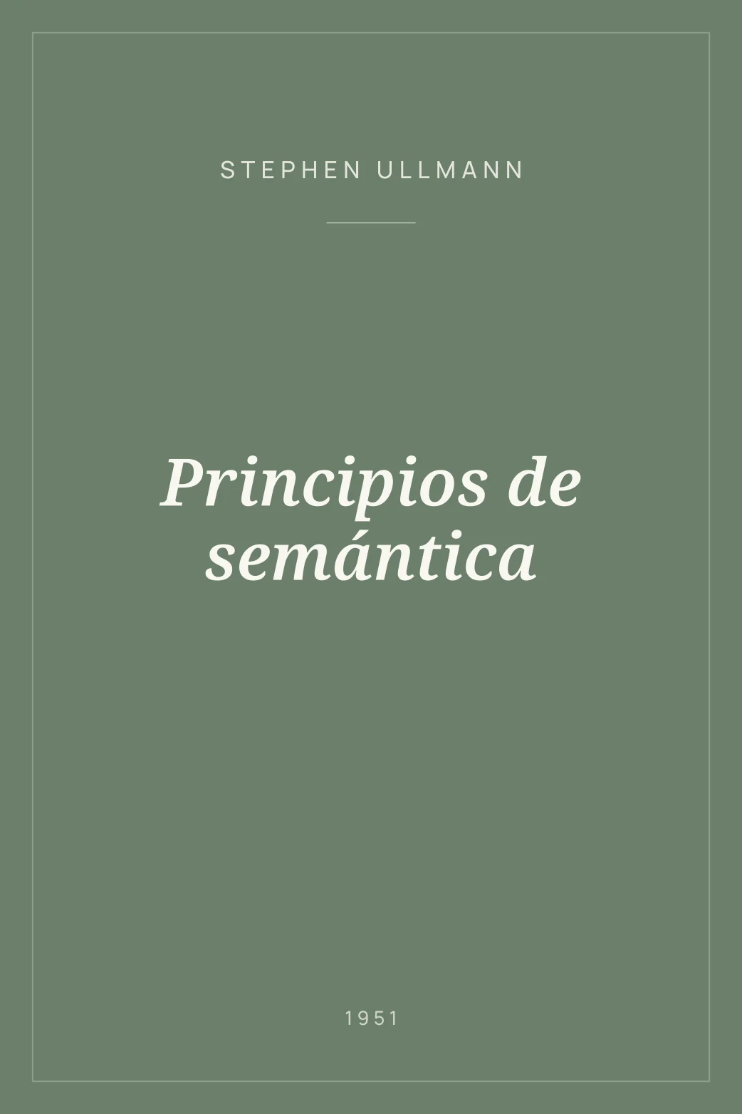 Portada de Principios de semántica