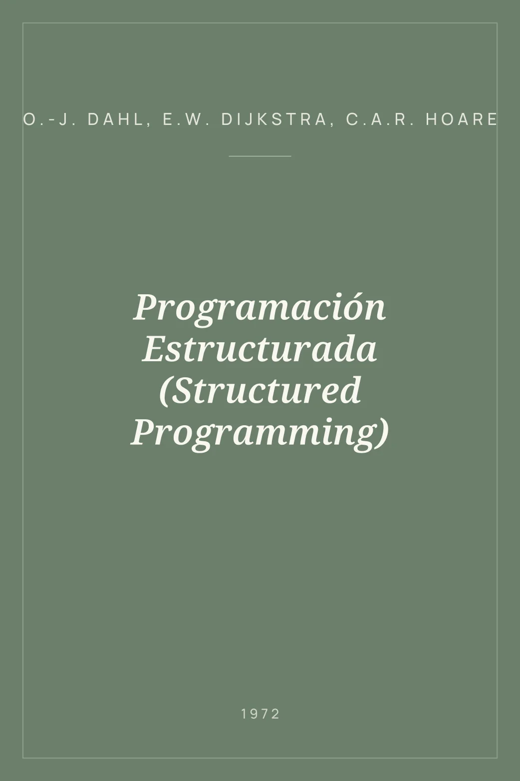 Portada de Programación Estructurada (Structured Programming)