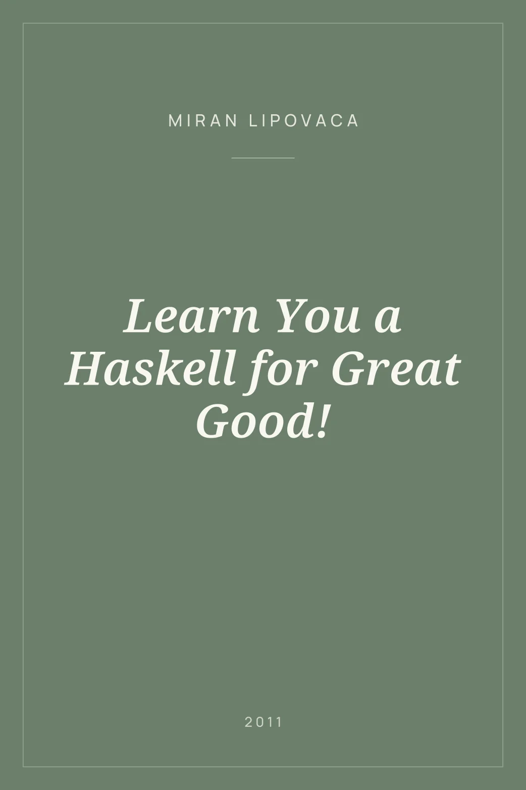 Portada de Learn You a Haskell for Great Good!