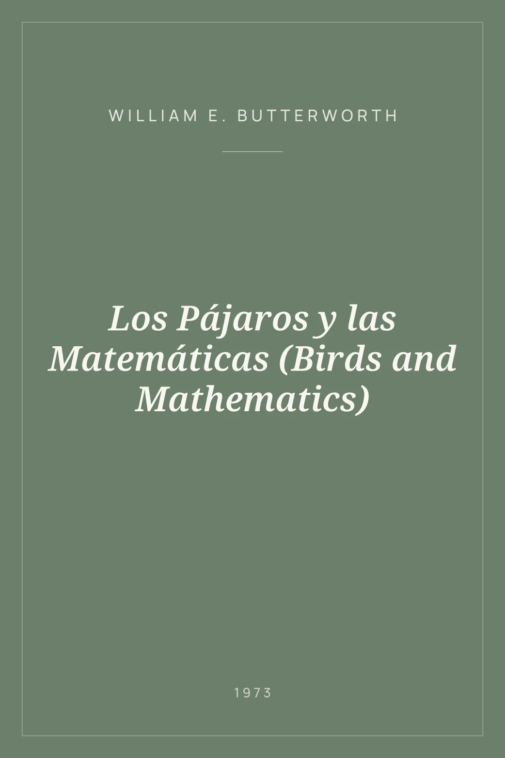 Portada de Los Pájaros y las Matemáticas (Birds and Mathematics)
