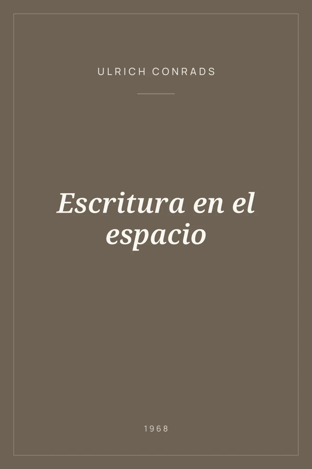 Portada de Escritura en el espacio