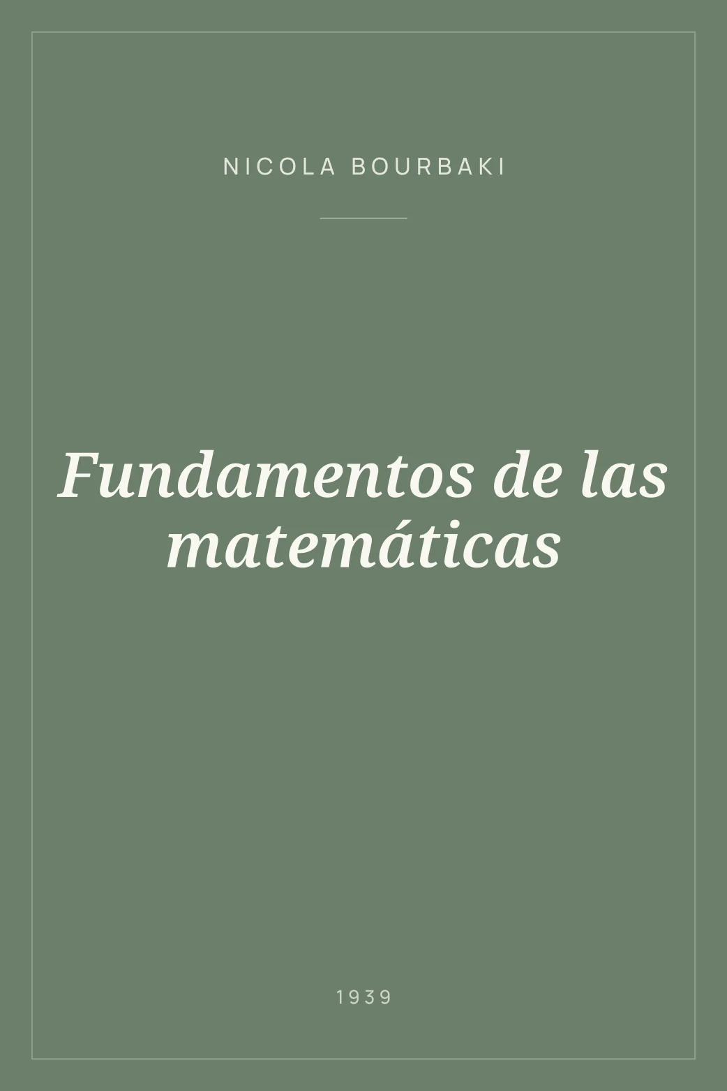 Portada de Fundamentos de las matemáticas
