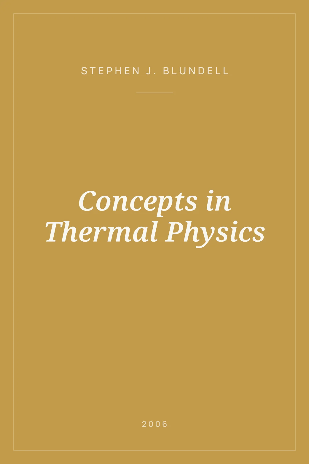 Portada de Concepts in Thermal Physics
