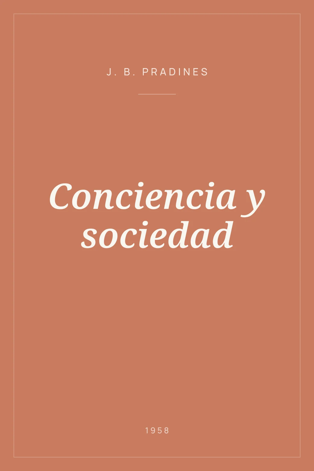 Portada de Conciencia y sociedad