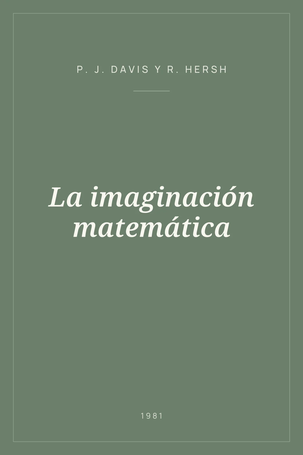 Portada de La imaginación matemática