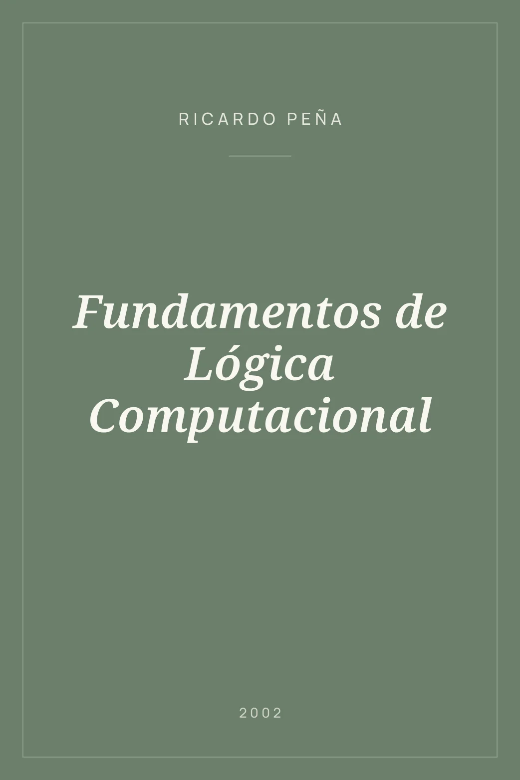 Portada de Fundamentos de Lógica Computacional
