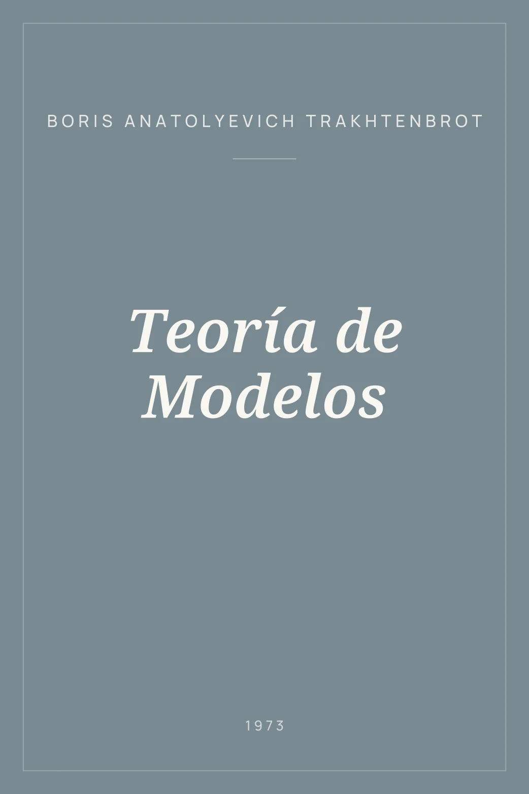 Portada de Teoría de Modelos