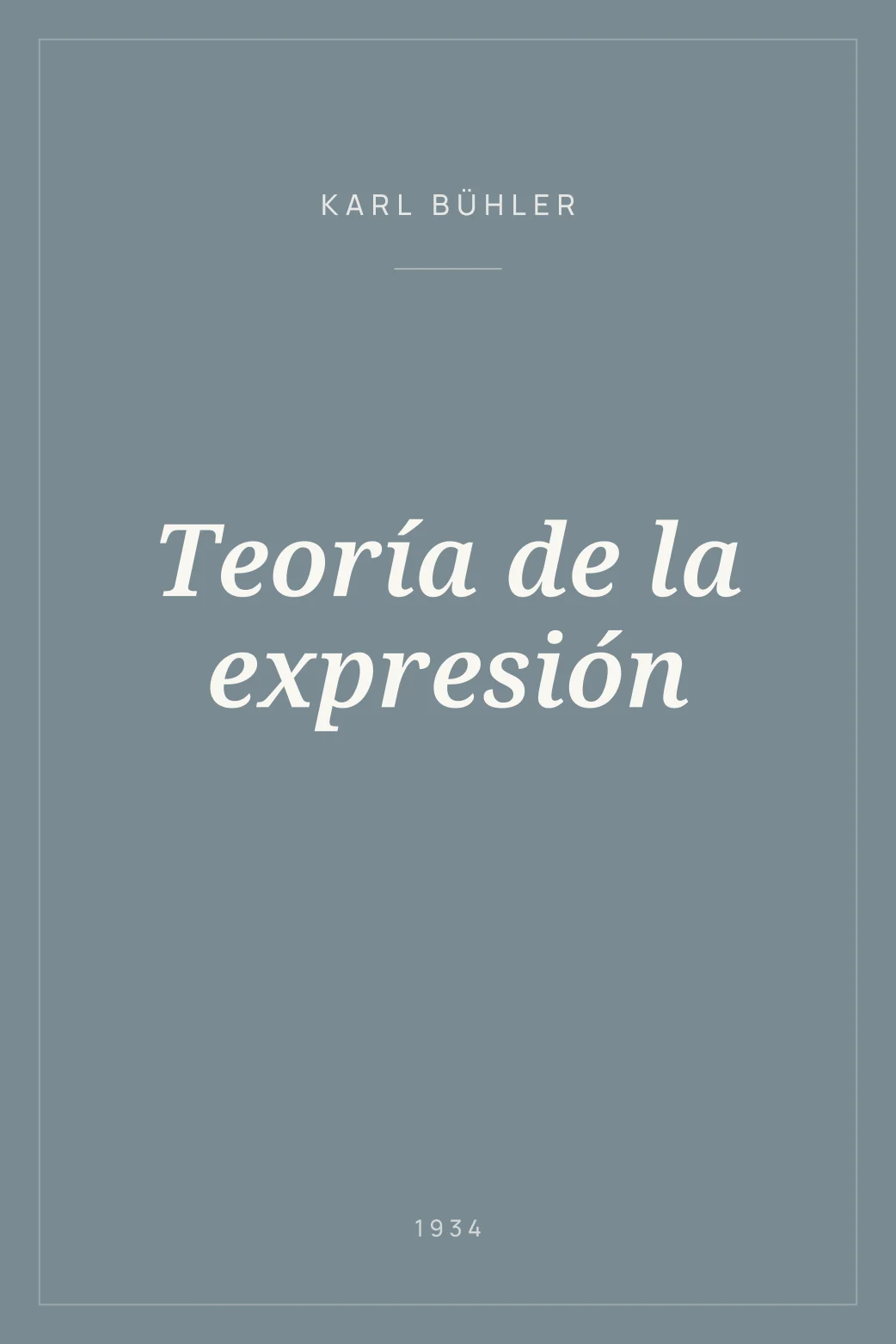 Portada de Teoría de la expresión