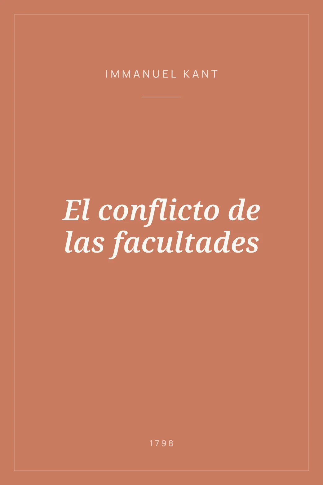 Portada de El conflicto de las facultades