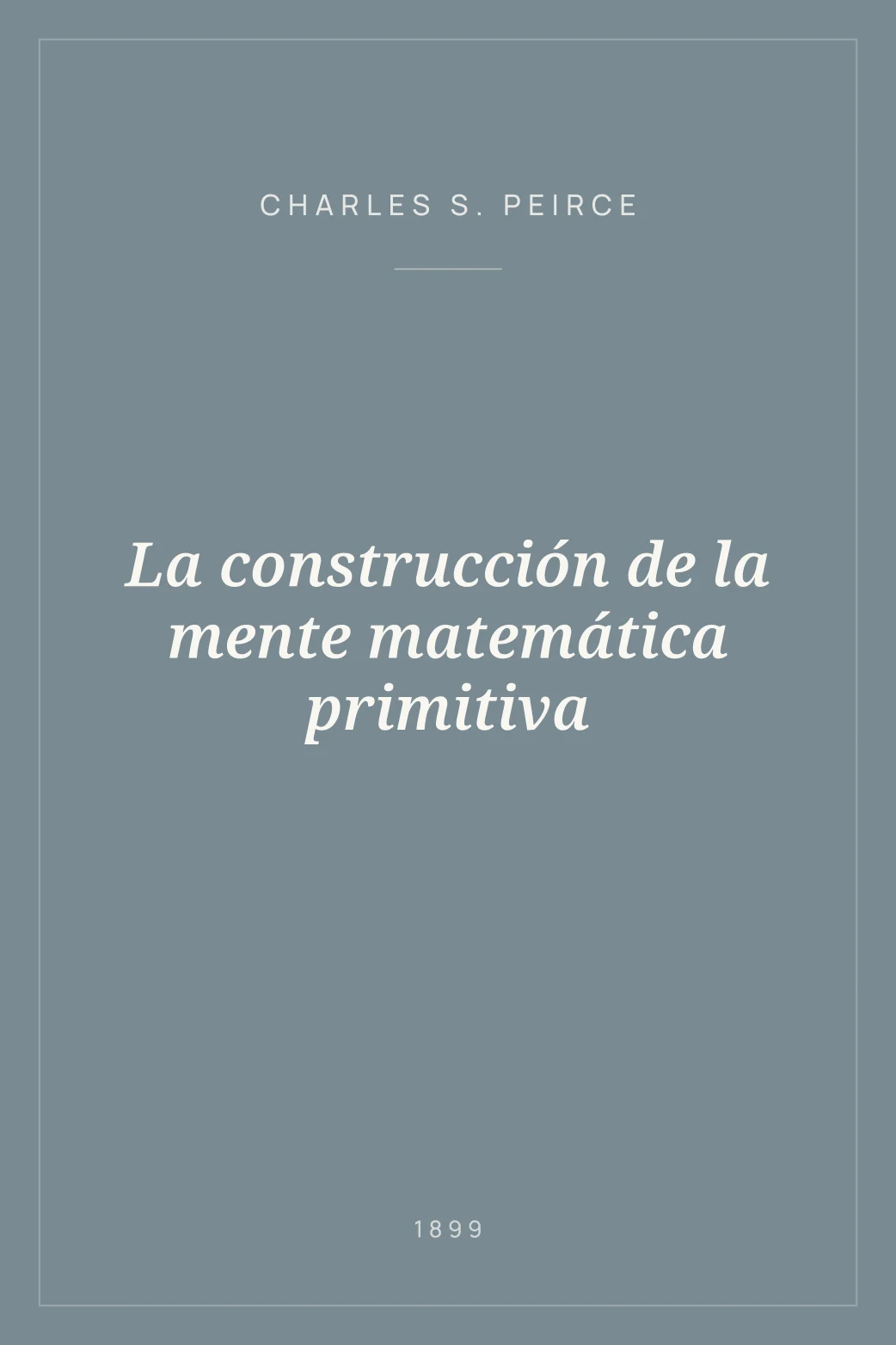 Portada de La construcción de la mente matemática primitiva