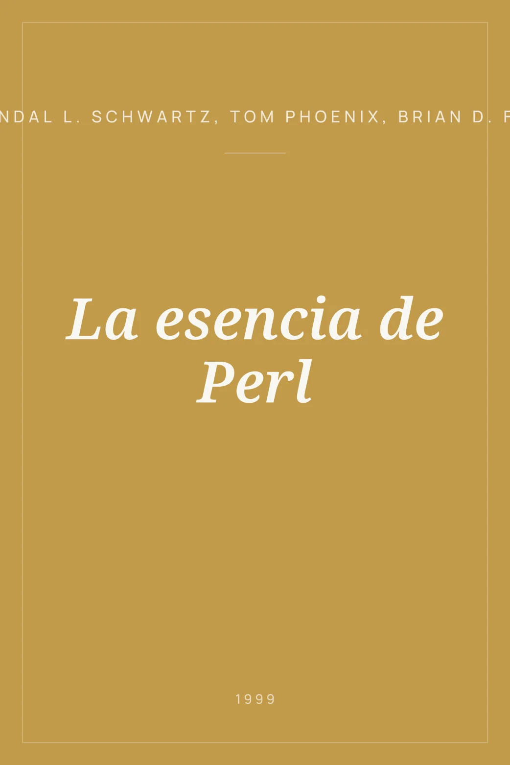 Portada de La esencia de Perl