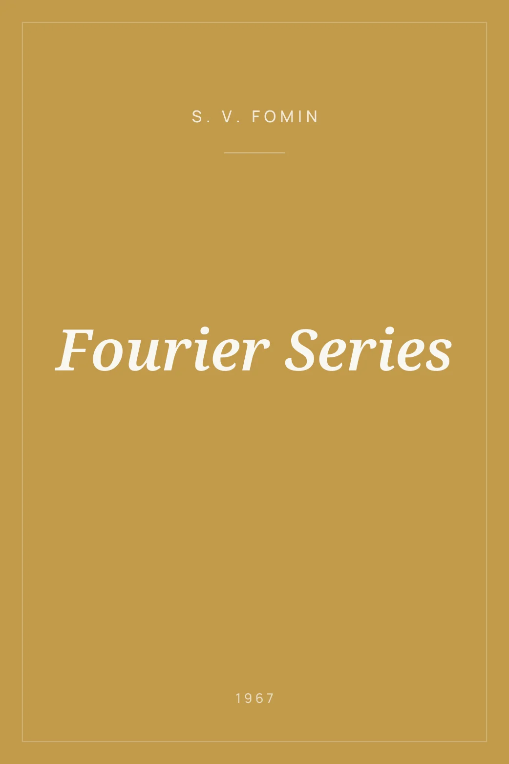 Portada de Fourier Series