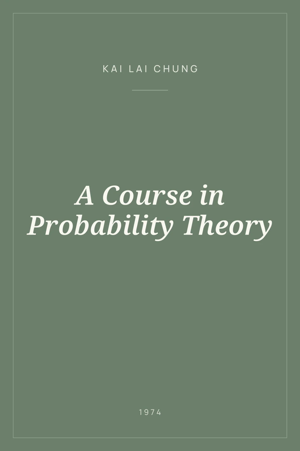 Portada de A Course in Probability Theory