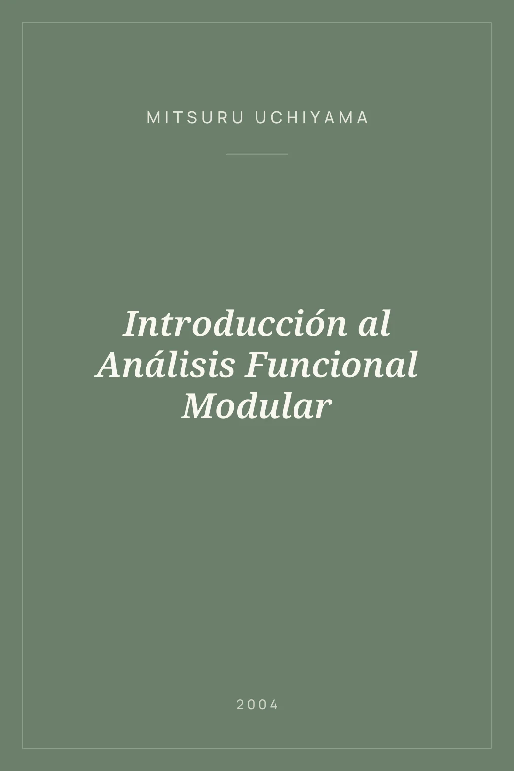 Portada de Introducción al Análisis Funcional Modular