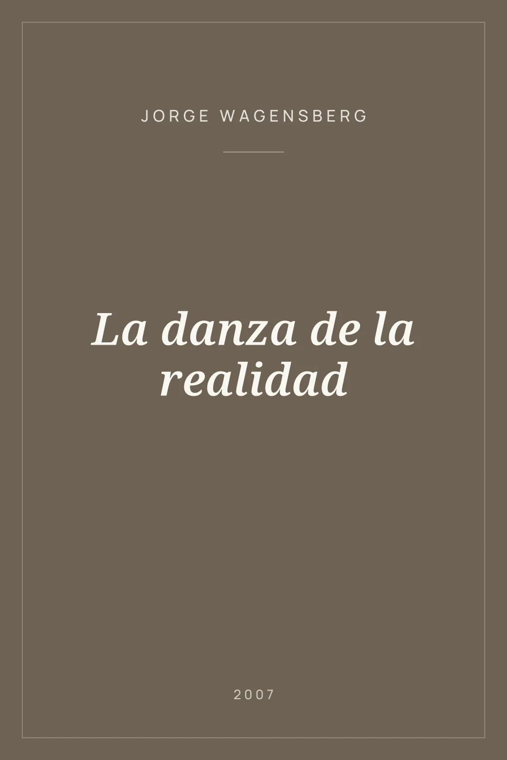 Portada de La danza de la realidad
