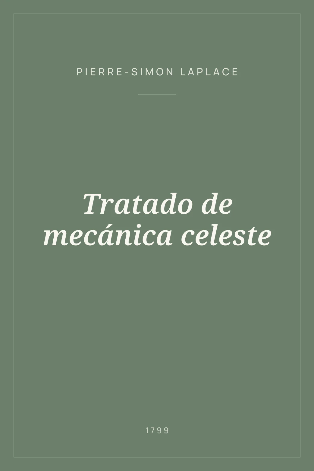 Portada de Tratado de mecánica celeste