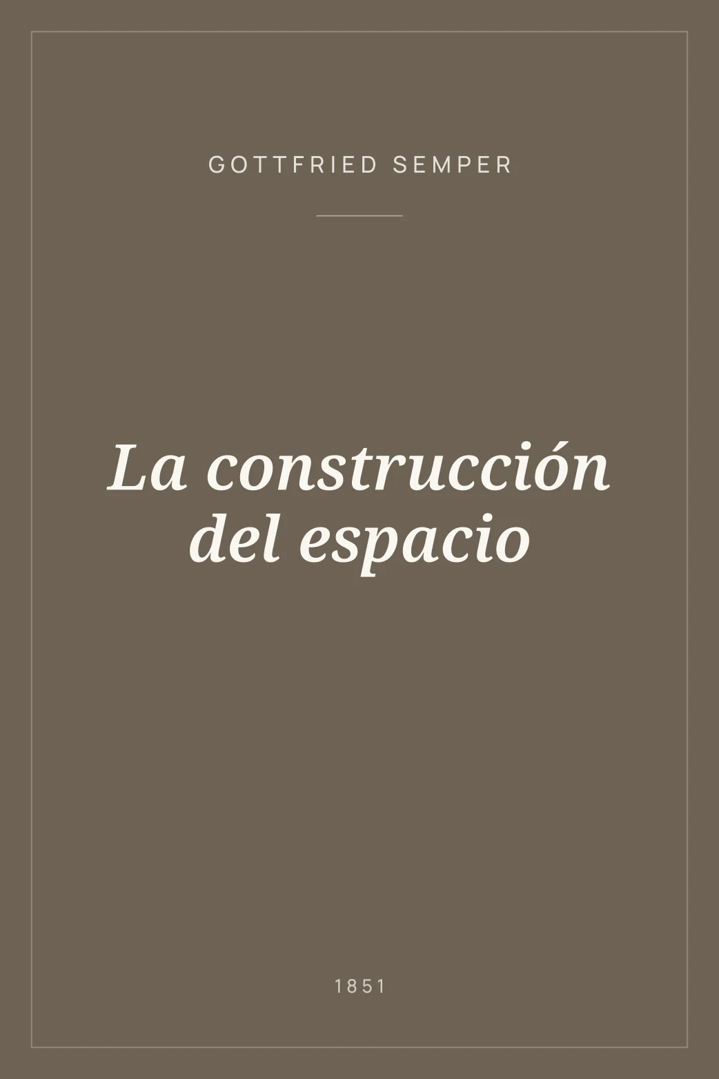 Portada de La construcción del espacio