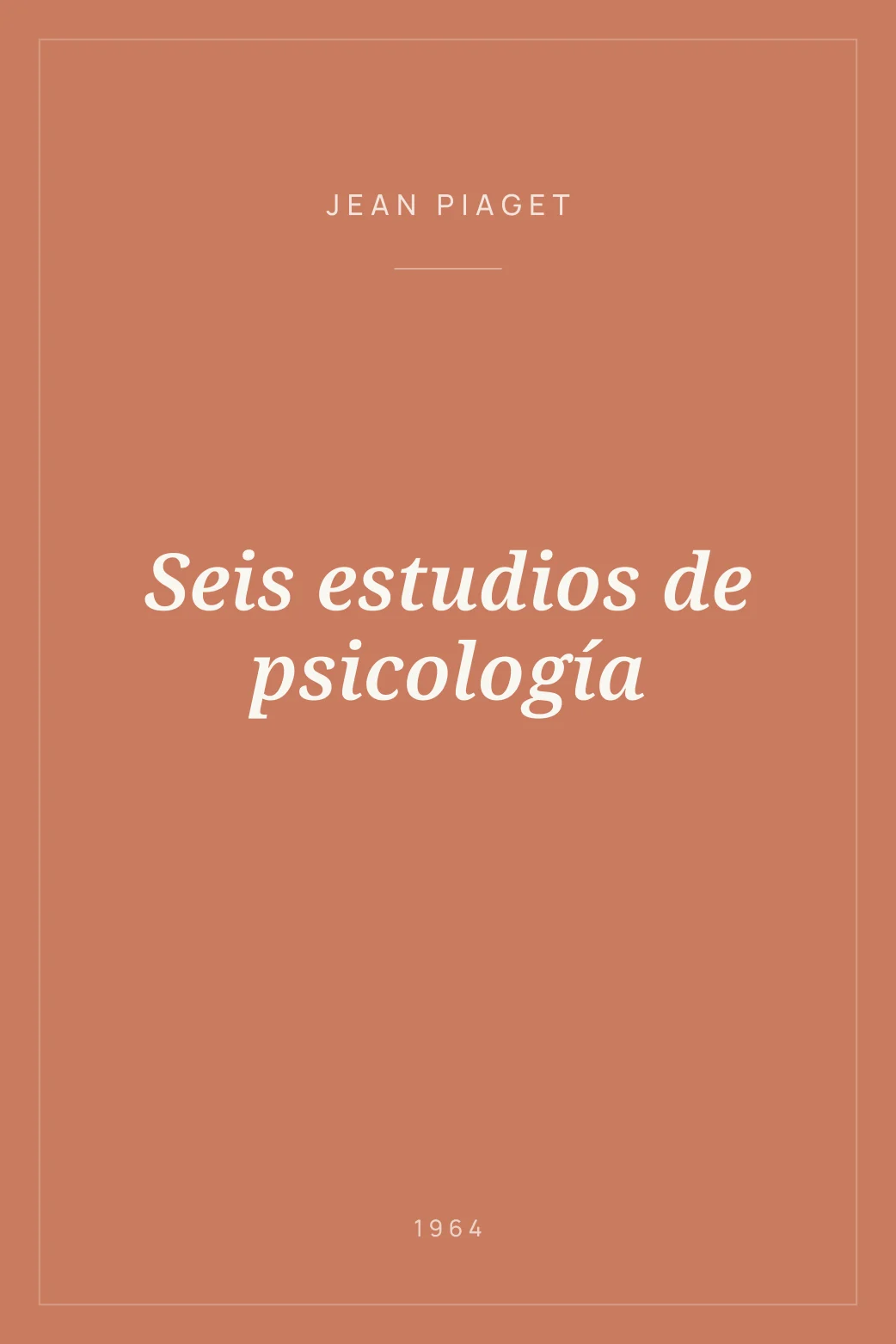 Portada de Seis estudios de psicología