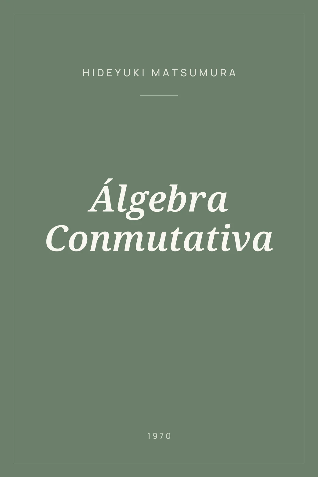 Portada de Álgebra Conmutativa
