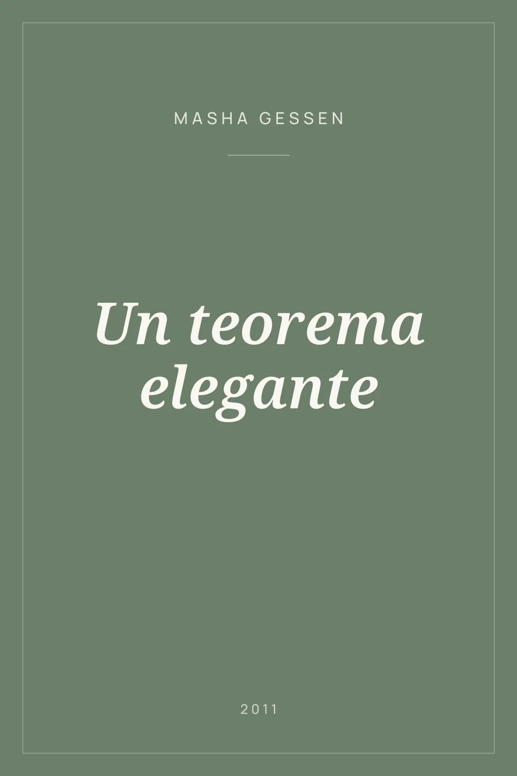 Portada de Un teorema elegante