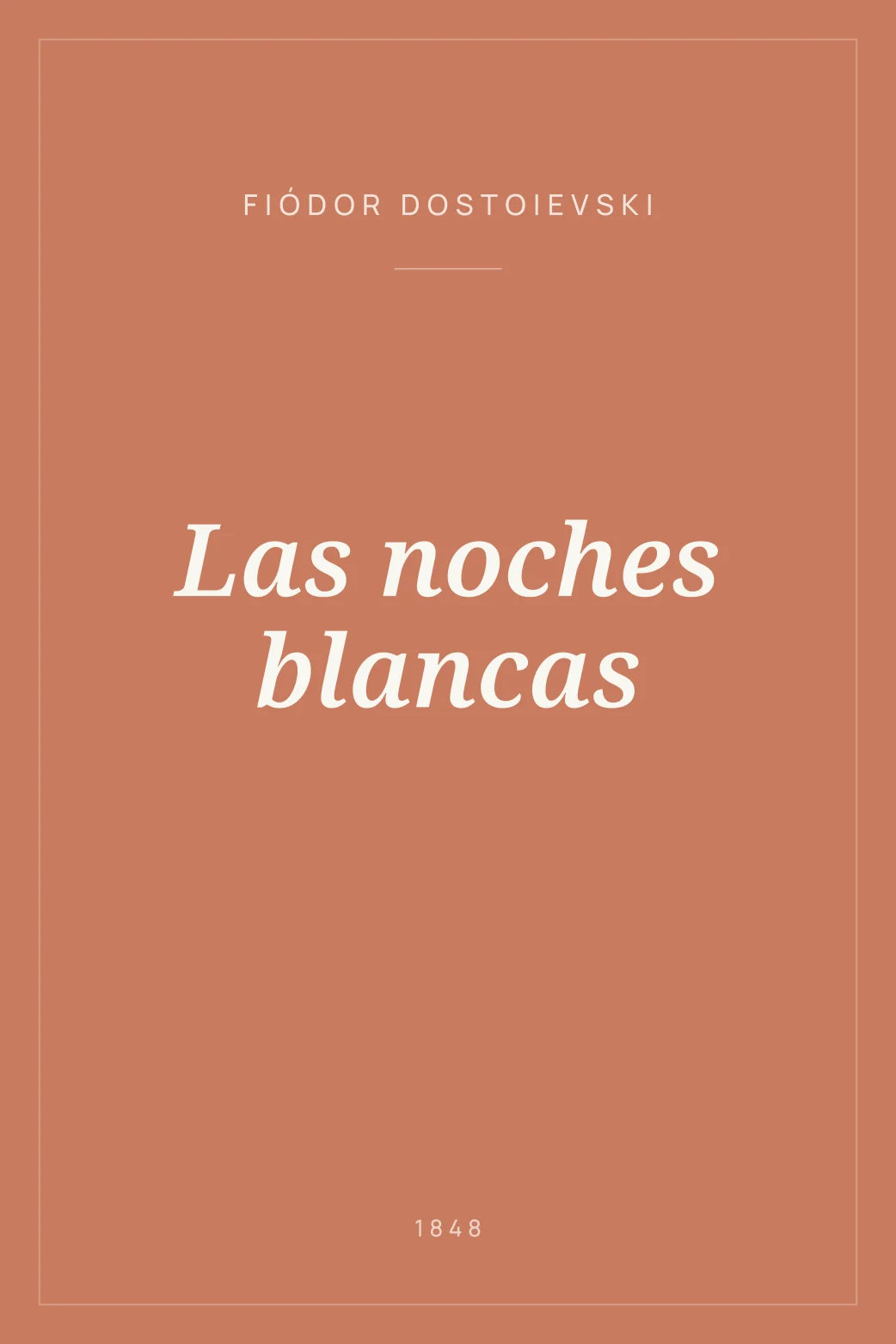 Portada de Las noches blancas