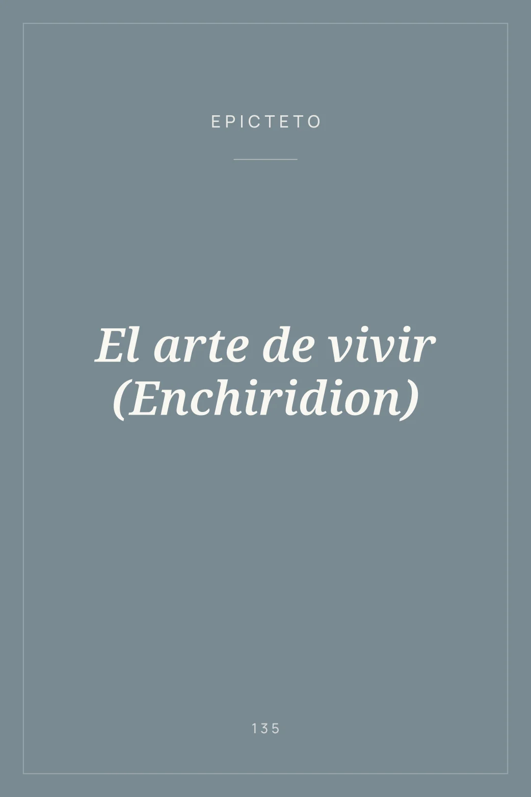 Portada de El arte de vivir (Enchiridion)