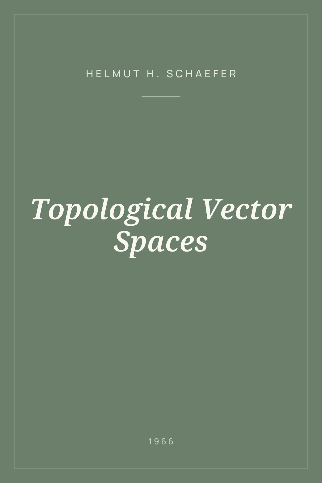 Portada de Topological Vector Spaces