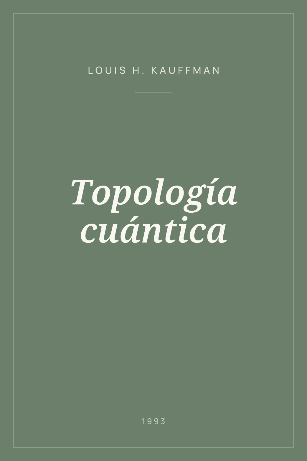 Portada de Topología cuántica