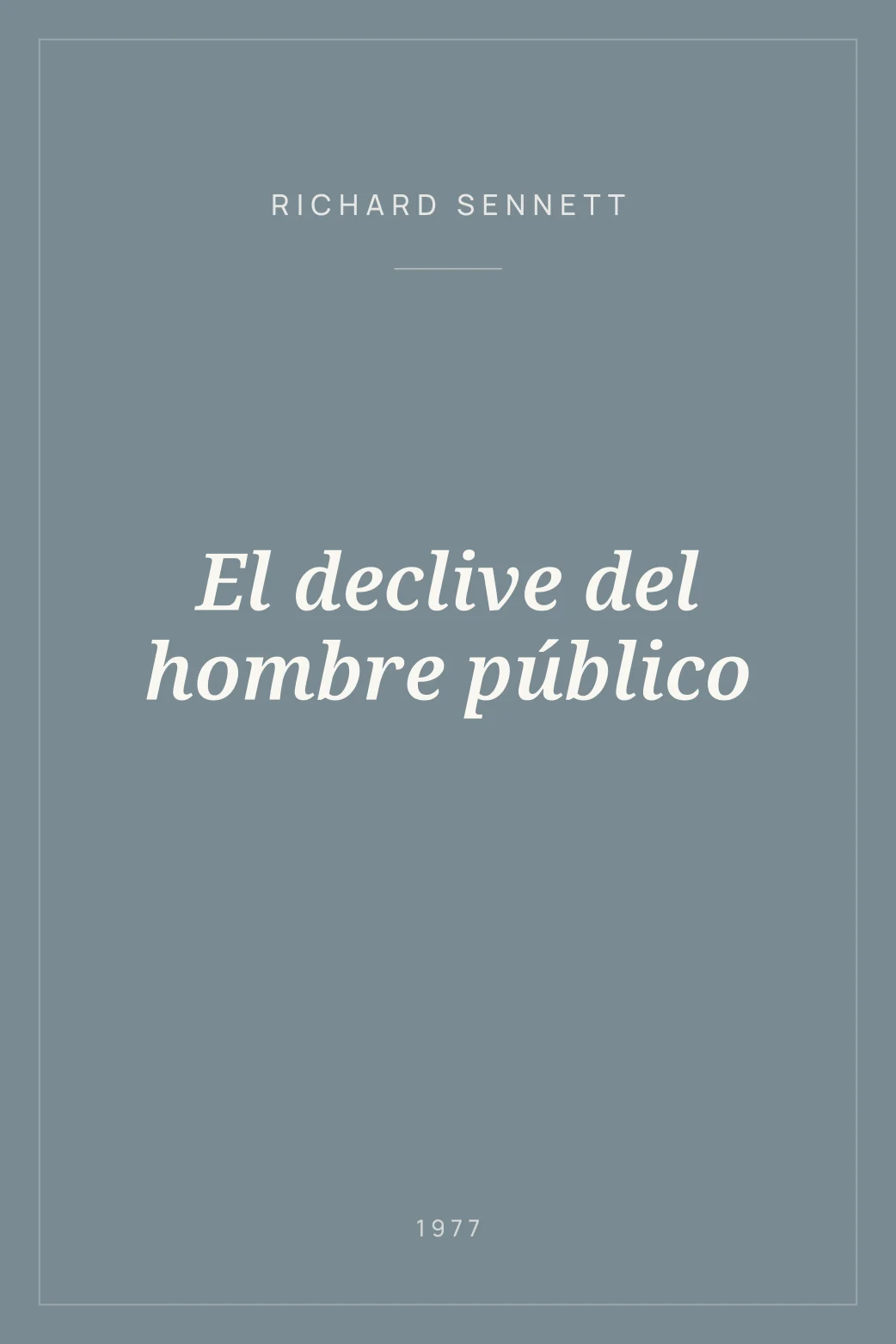 Portada de El declive del hombre público