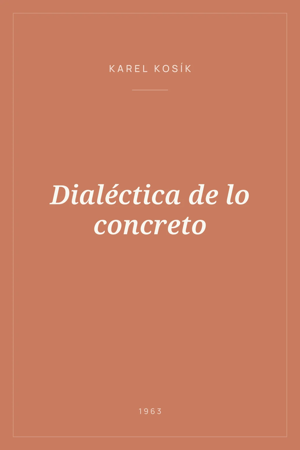 Portada de Dialéctica de lo concreto