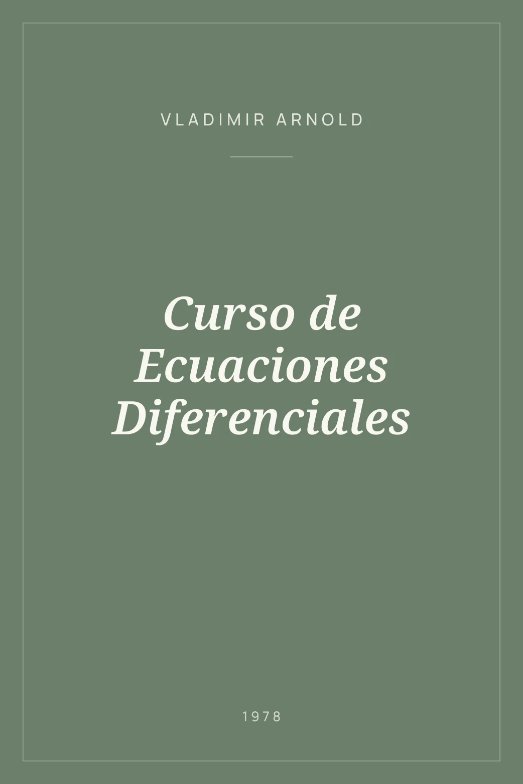 Portada de Curso de Ecuaciones Diferenciales