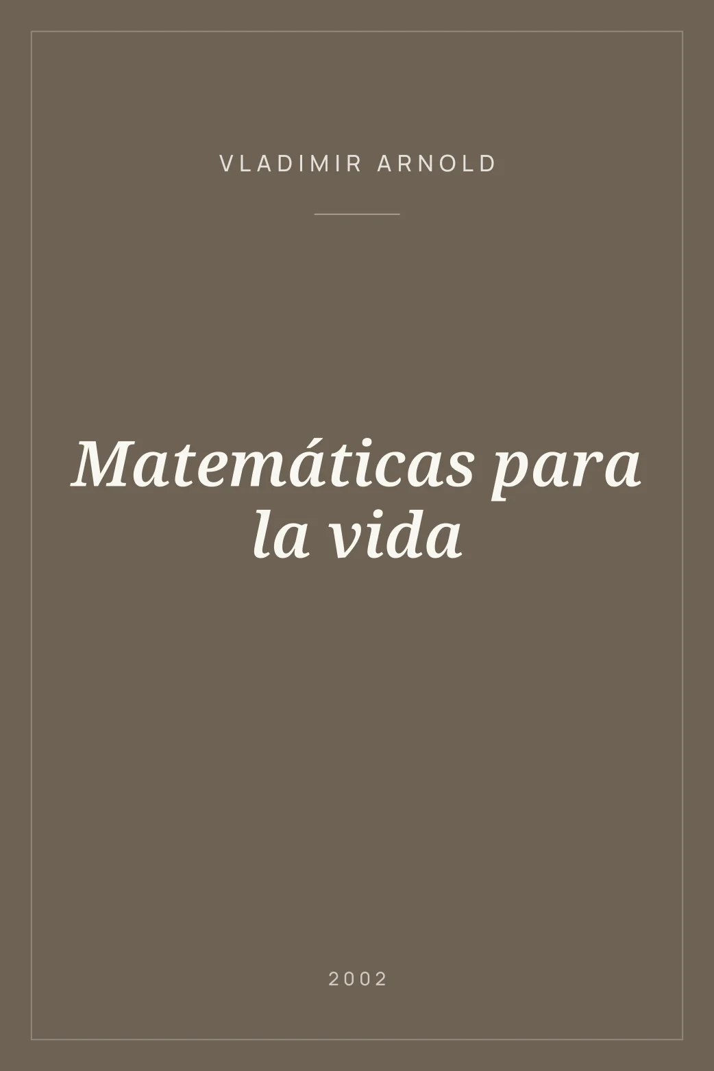 Portada de Matemáticas para la vida