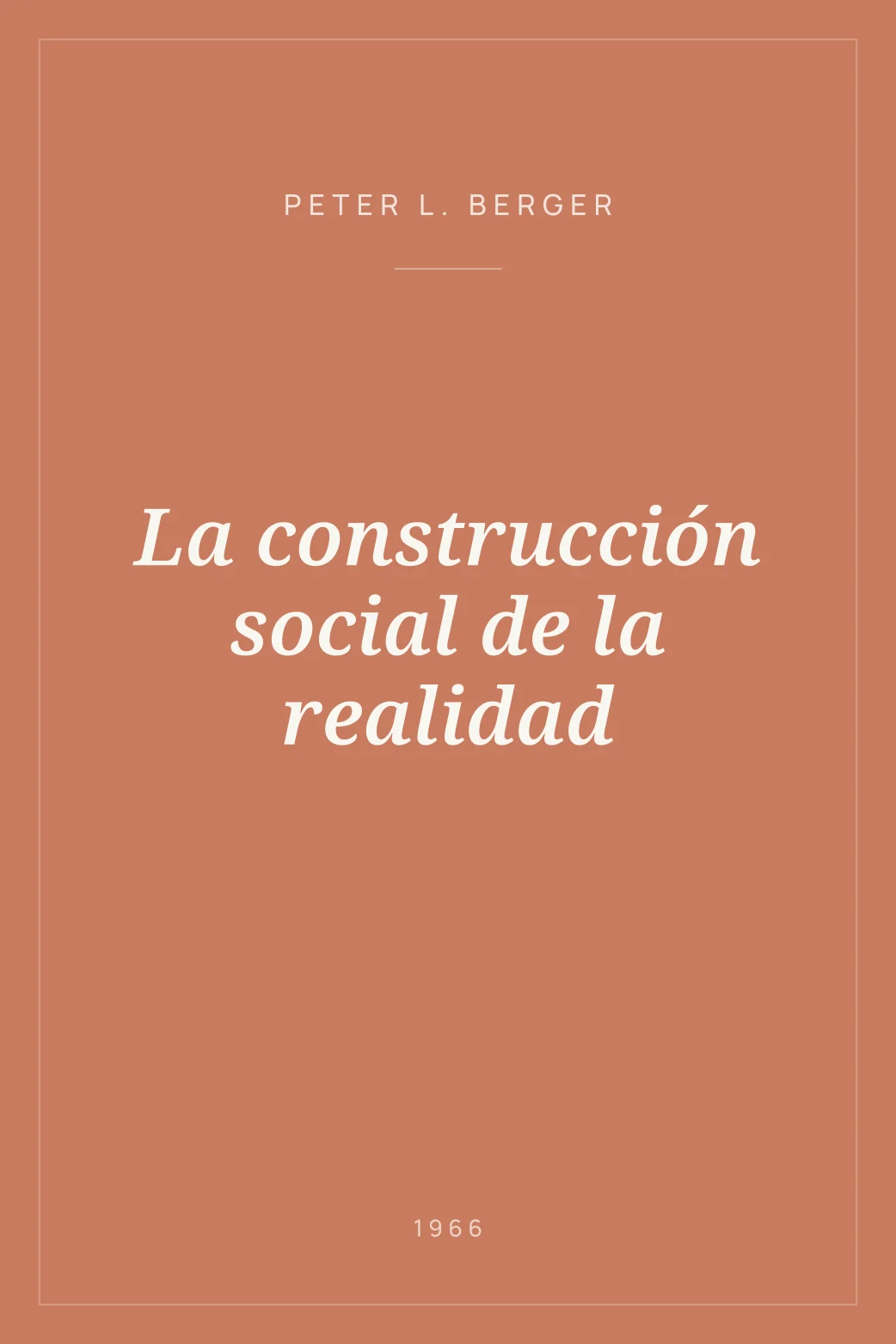 Portada de La construcción social de la realidad