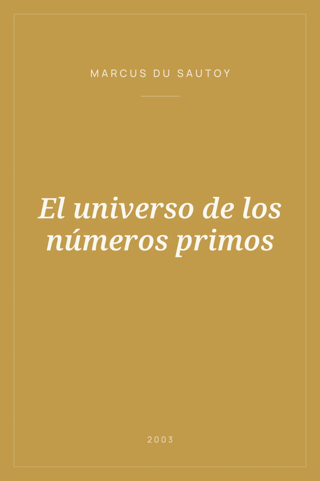 Portada de El universo de los números primos