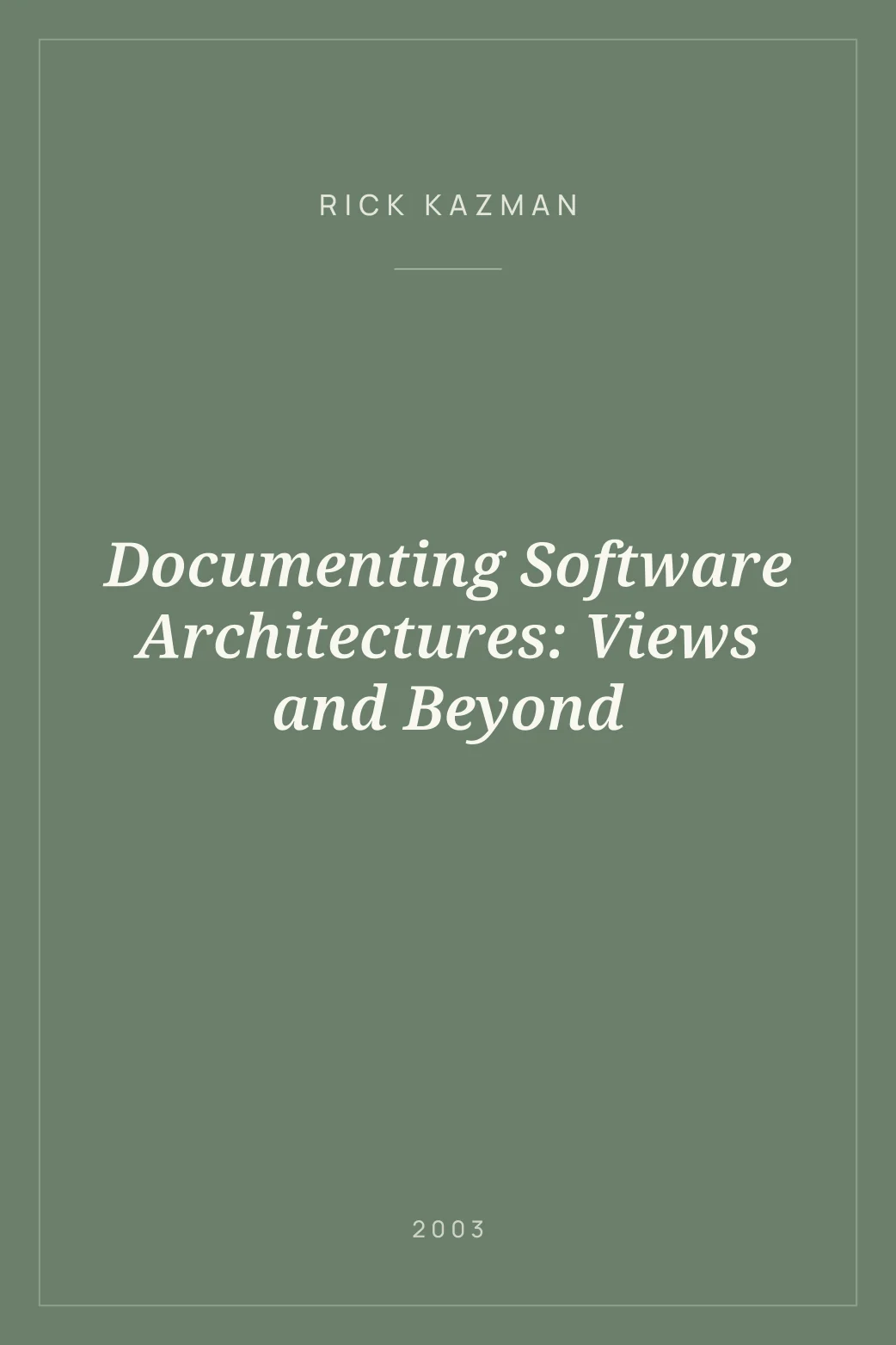 Portada de Documenting Software Architectures: Views and Beyond