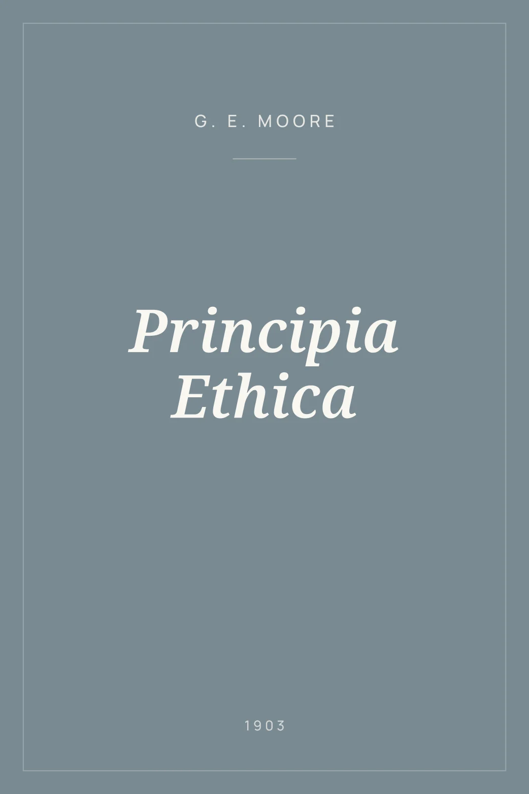 Portada de Principia Ethica