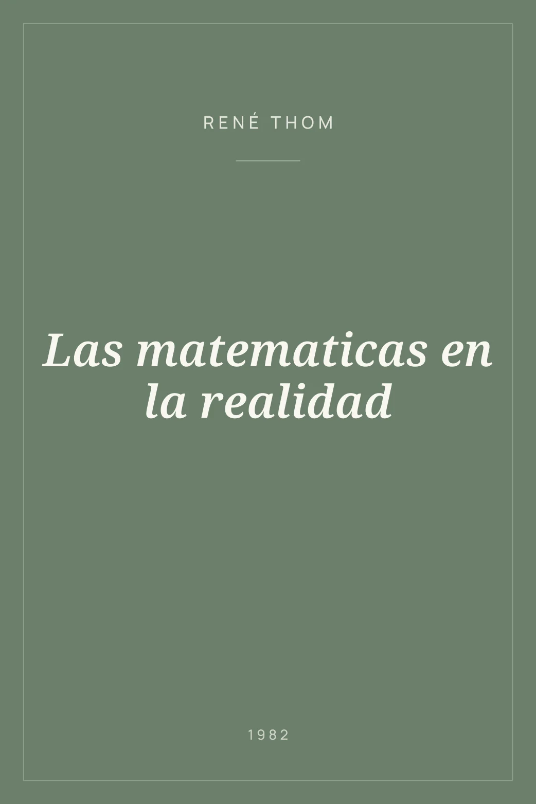 Portada de Las matematicas en la realidad