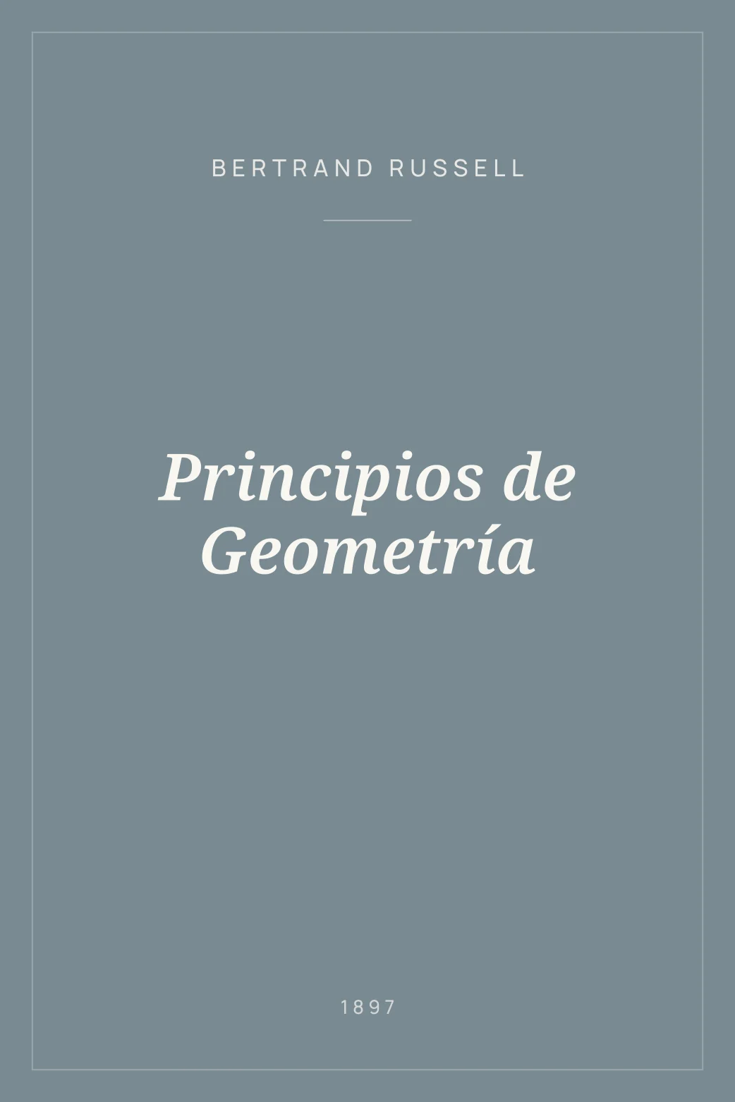 Portada de Principios de Geometría