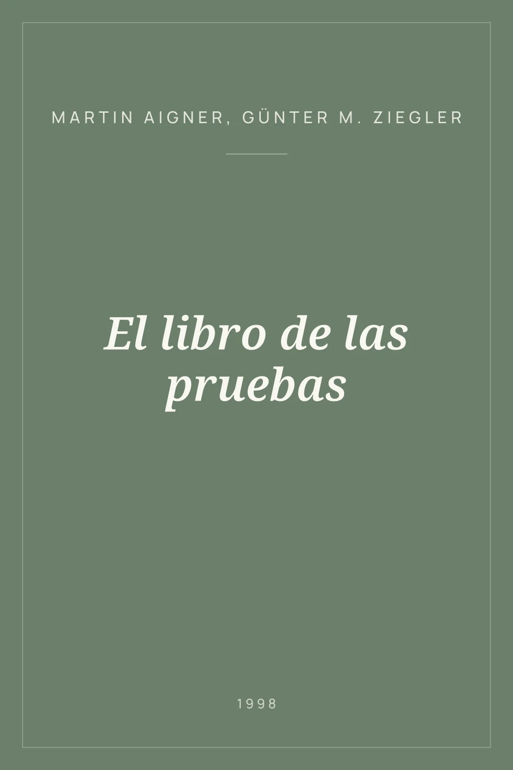 Portada de El libro de las pruebas
