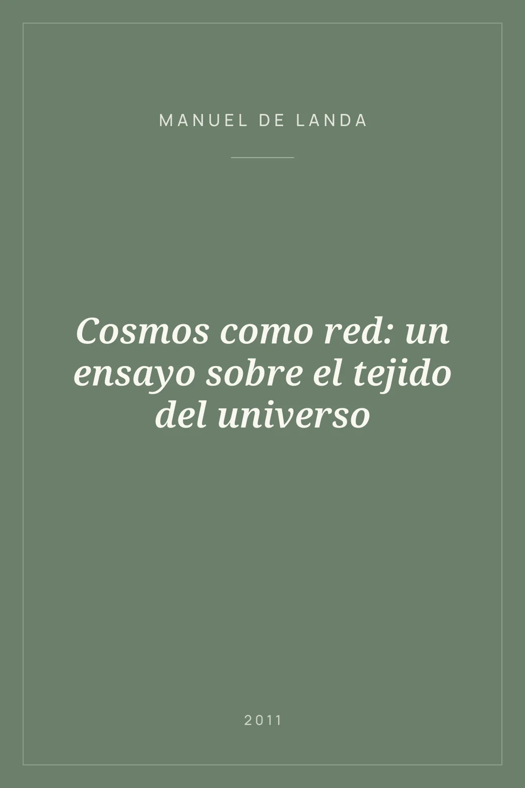 Portada de Cosmos como red: un ensayo sobre el tejido del universo