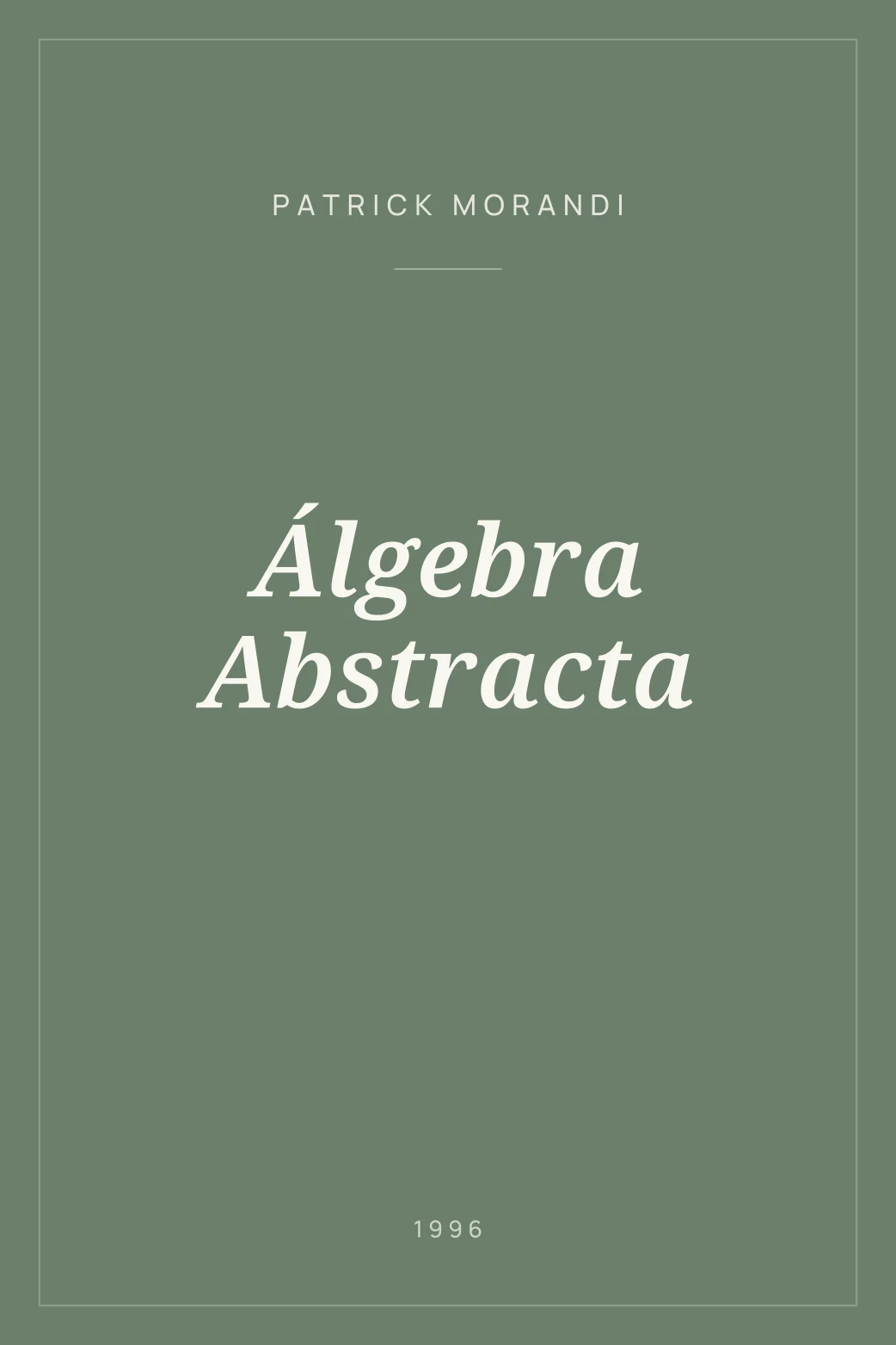 Portada de Álgebra Abstracta