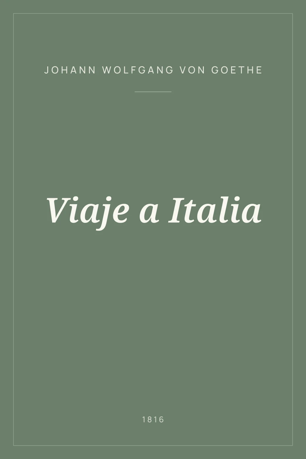 Portada de Viaje a Italia