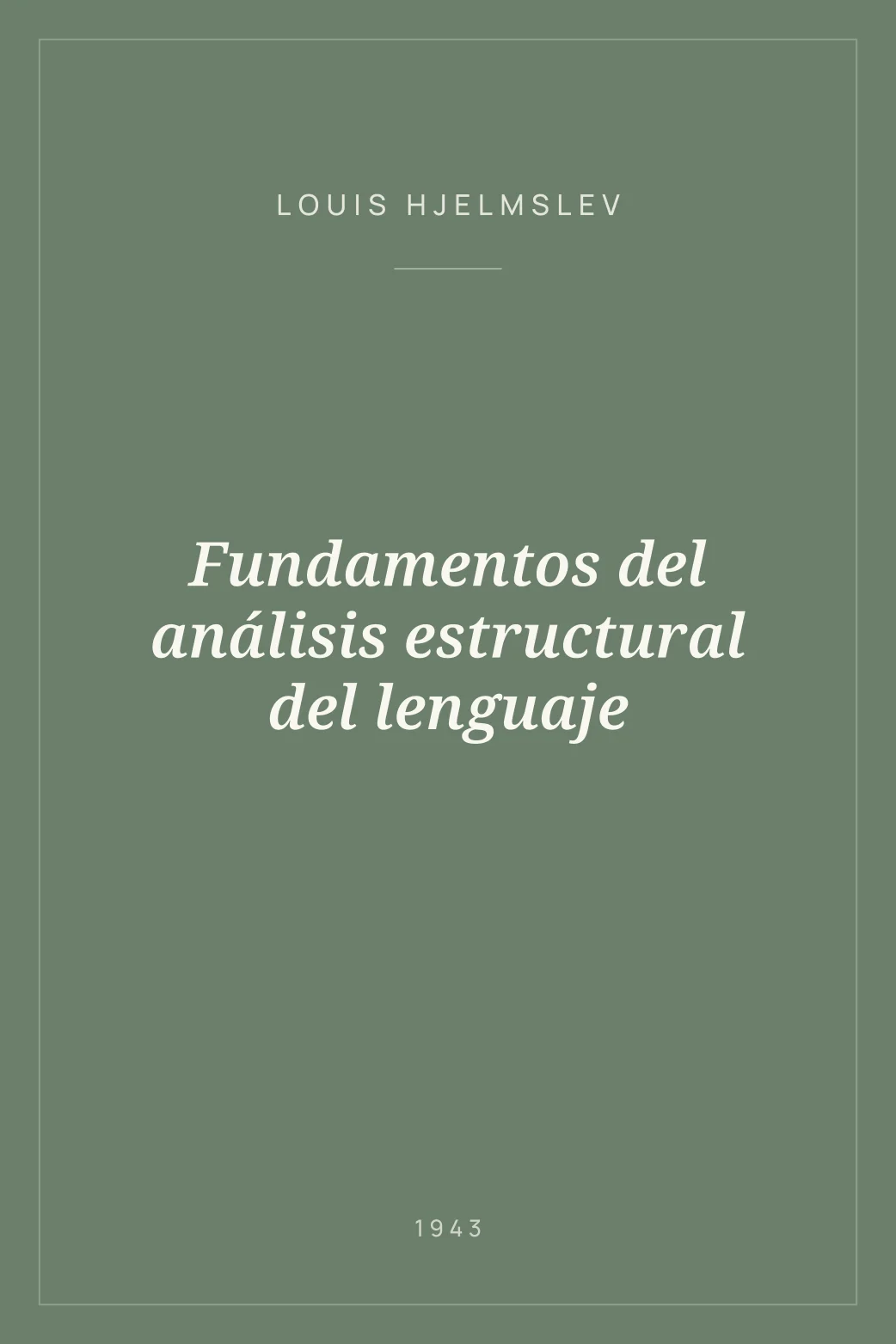 Portada de Fundamentos del análisis estructural del lenguaje