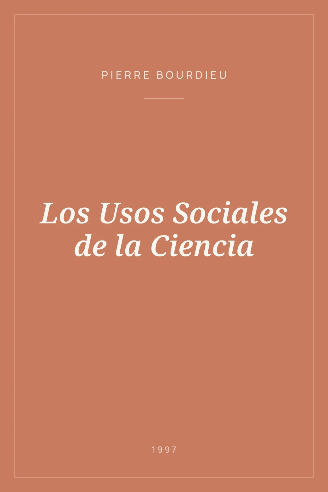 Portada de Los Usos Sociales de la Ciencia
